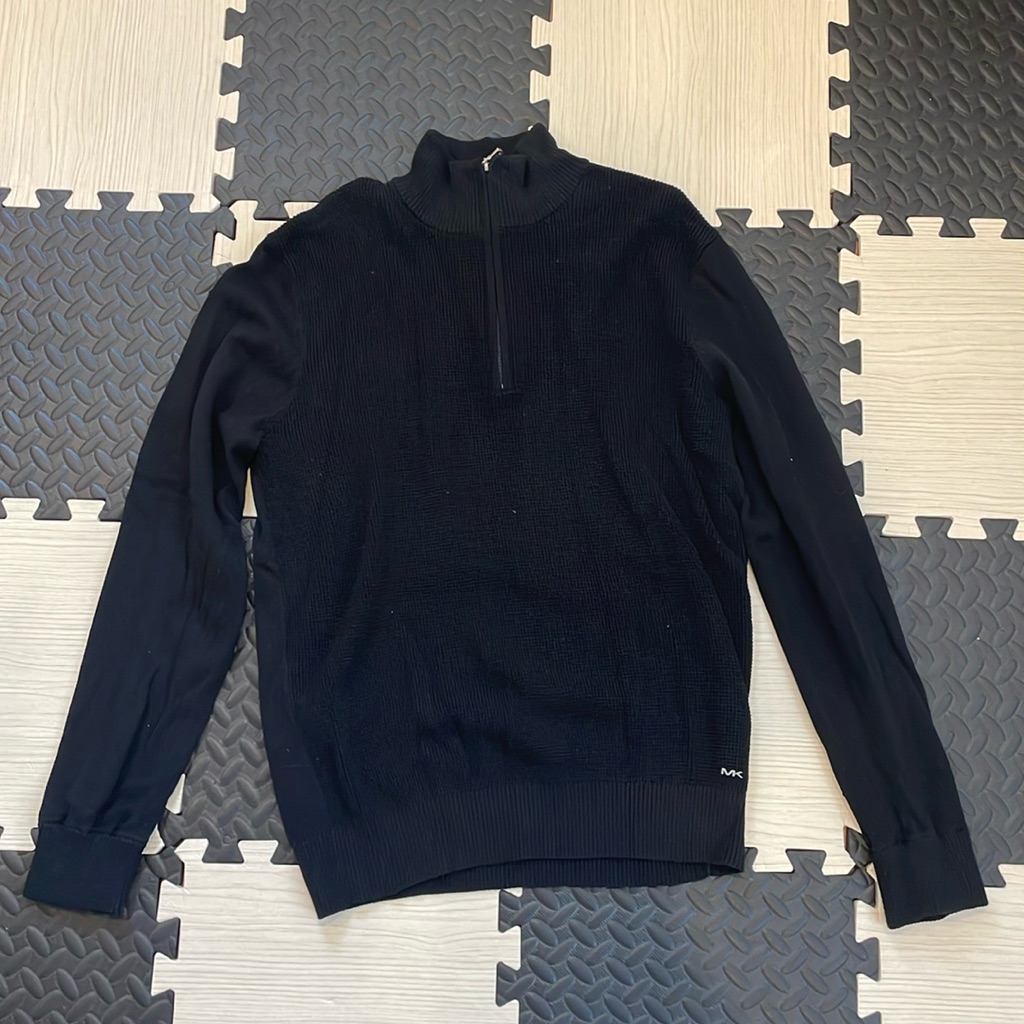 Men’s Michael Kors Size Medium Black Quarter Zip Sweater